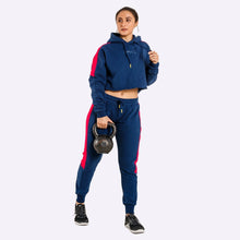 Load image into Gallery viewer, The WOD Life - Women's Wanderer Cuffed Jogger Pants - INDIGO/CERISE