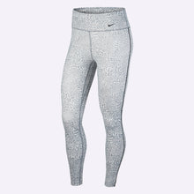 Load image into Gallery viewer, Nike - Women's Leopard Mid-Rise 7/8 Tights - SMOKE GREY/BLACK
