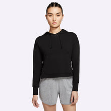 Load image into Gallery viewer, Nike - Yoga Women's Cropped Hoodie - BLACK/DARK SMOKE GREY
