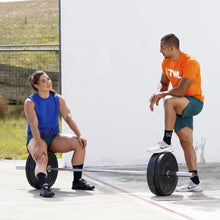 Load image into Gallery viewer, The WOD Life - Men's Classics Flux T-Shirt -  Golden Poppy/White
