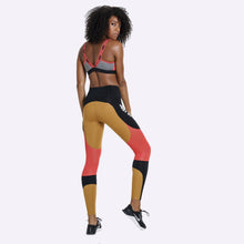 Load image into Gallery viewer, Nike - Dri-FIT Power Women's Graphic Training Tights - Wheat/Black/Ember Glow/White
