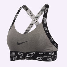 Load image into Gallery viewer, Nike Indy - Women's Light Support Logo Sports Bra - Carbon Heather/Black/White/Black
