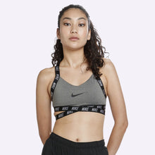 Load image into Gallery viewer, Nike Indy - Women's Light Support Logo Sports Bra - Carbon Heather/Black/White/Black

