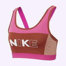 Load image into Gallery viewer, Nike - Women's Medium Support Sports Bra - Laser Fuchsia/Dusty Peach/White
