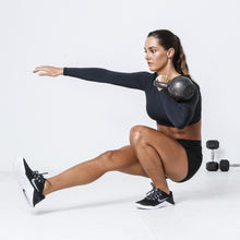 Load image into Gallery viewer, The WOD Life - Women's Classics Striker L/S Crop - Black
